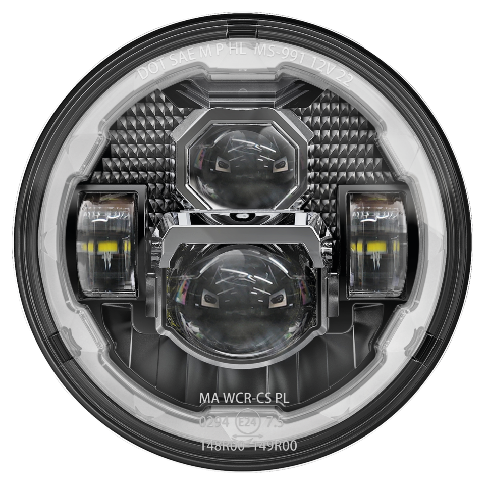 Zodiac 7" Visor Halo LED Headlight Unit – Electric & Light