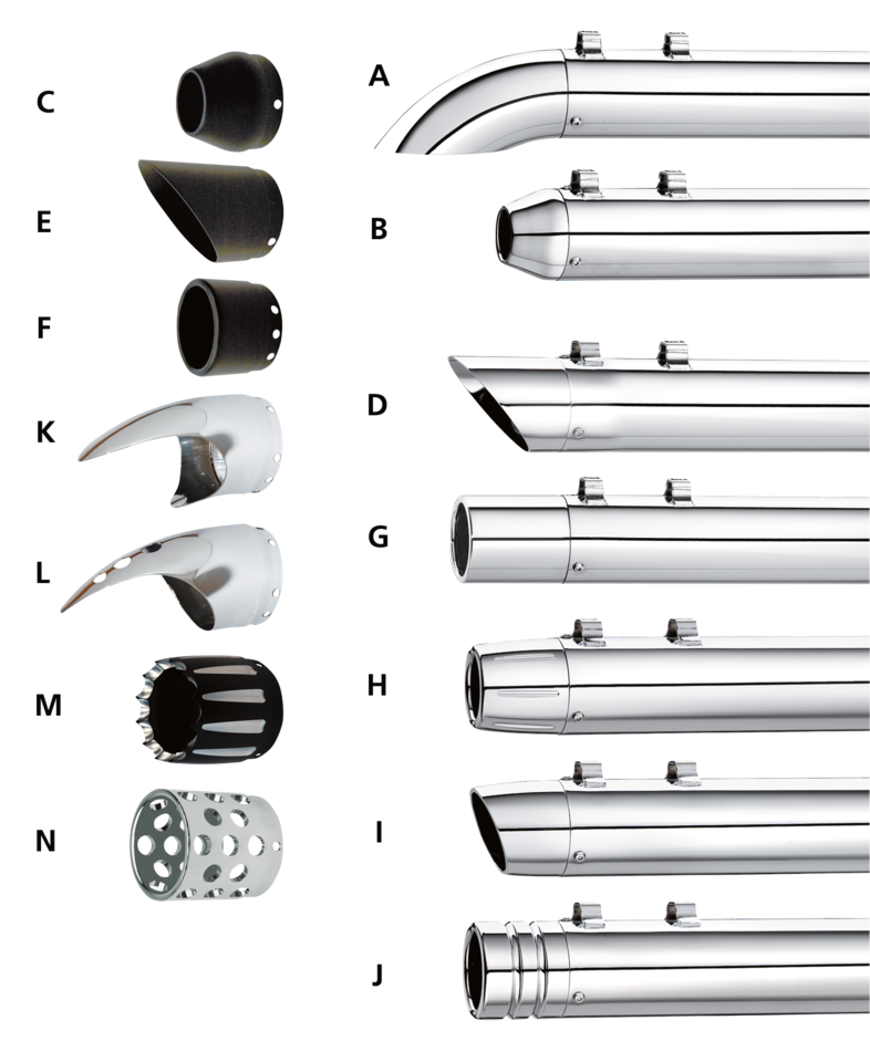 Kerker Supertrapp Elite & Kerker Se Series End Caps