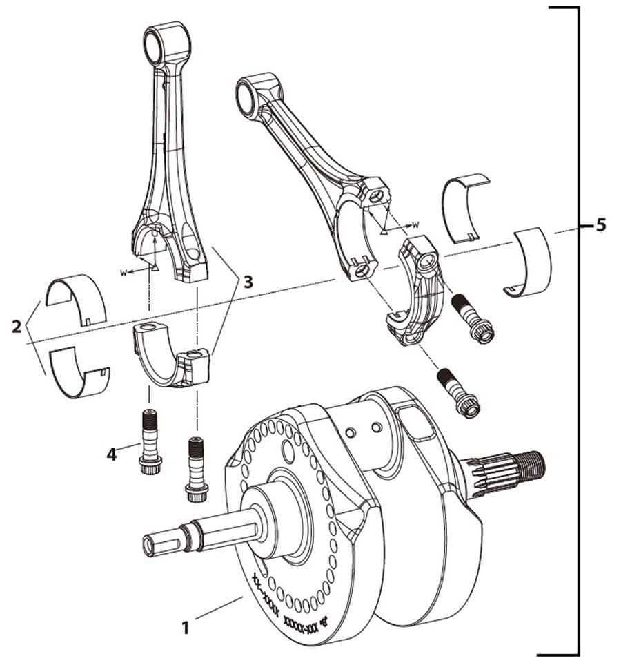 S&S Cycle X-Wedge Crankshaft & Connecting Rods – X-Wedge parts