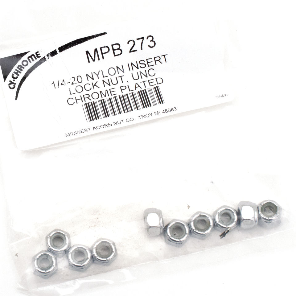 Midwest Acorn Nut Company Chrome Nyloc Nut Assortment – Hardware