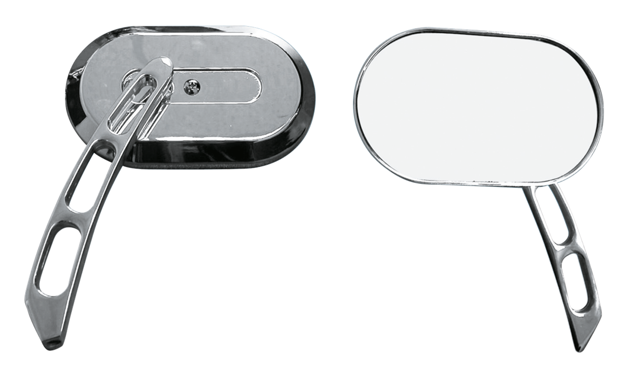 Zodiac Chrome Plated Oval Mirror – Handlebar