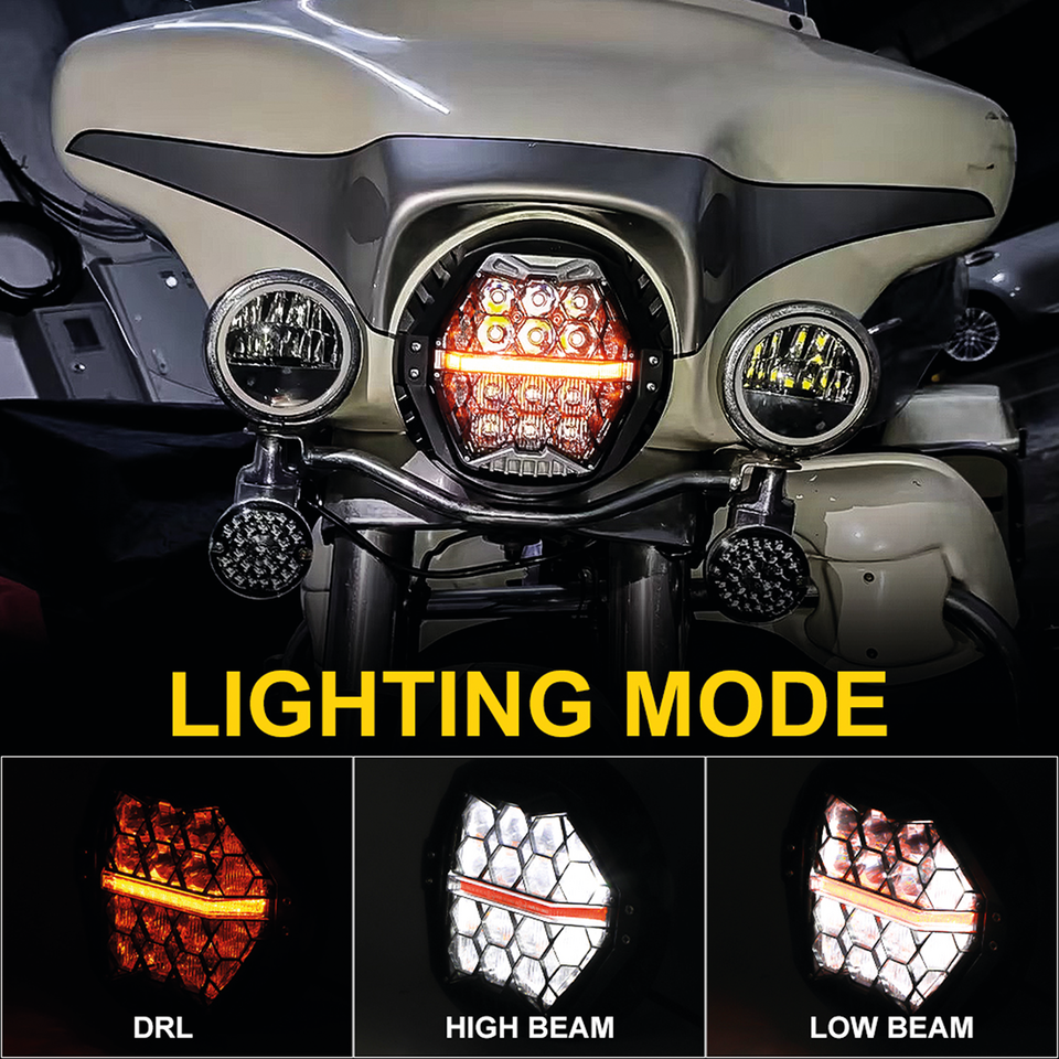 Zodiac Honeycomb 7" LED Headlight Unit – Electric & Light