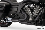 Freedom Performance Exhaust Shorty Turn Out Slash Cut 2-INTO-1 for Indian Powerplus & Thunderstroke