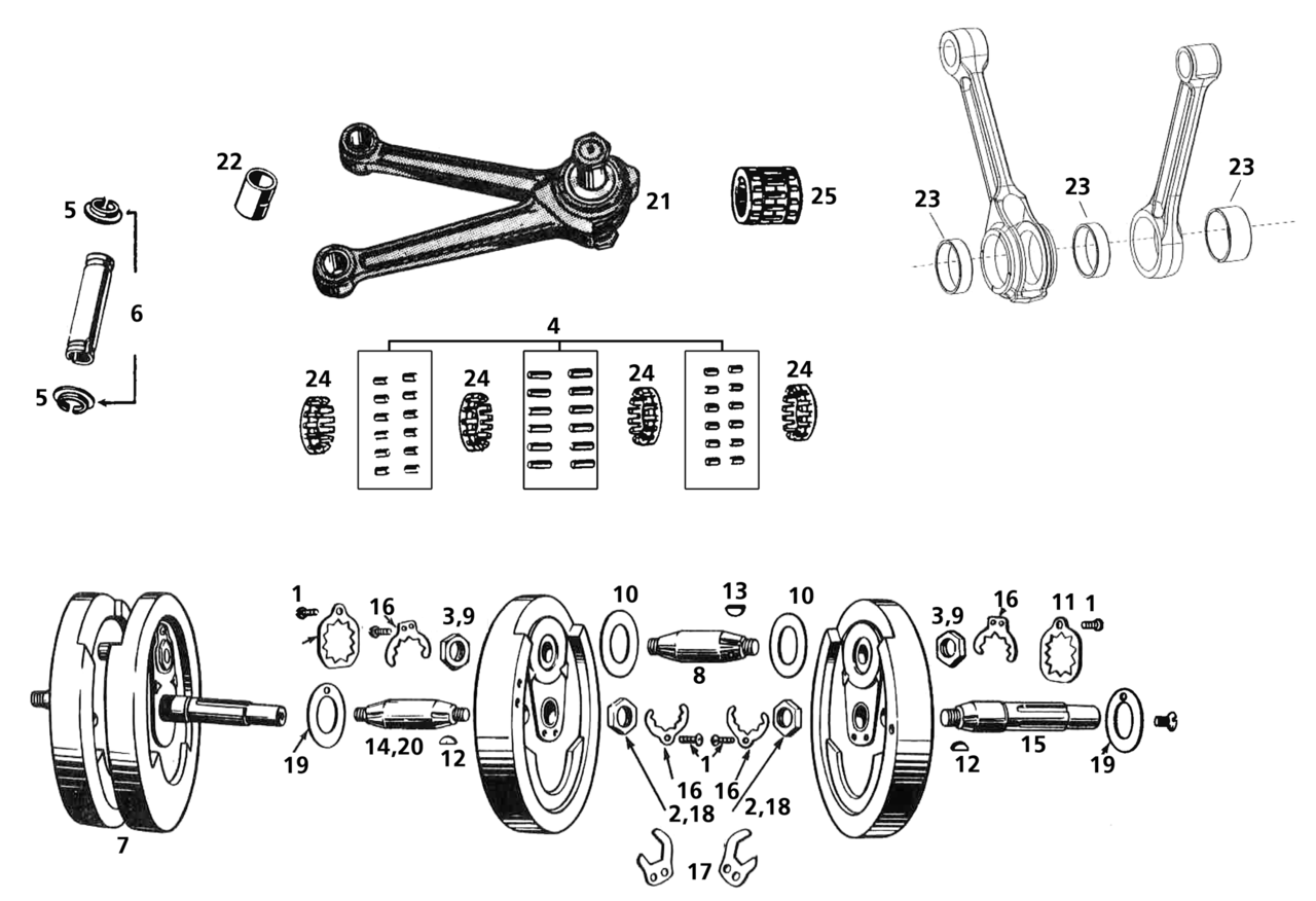 Jims Replacement Parts for 45CI & Big Twin Side Valve Crankshaft – Engine