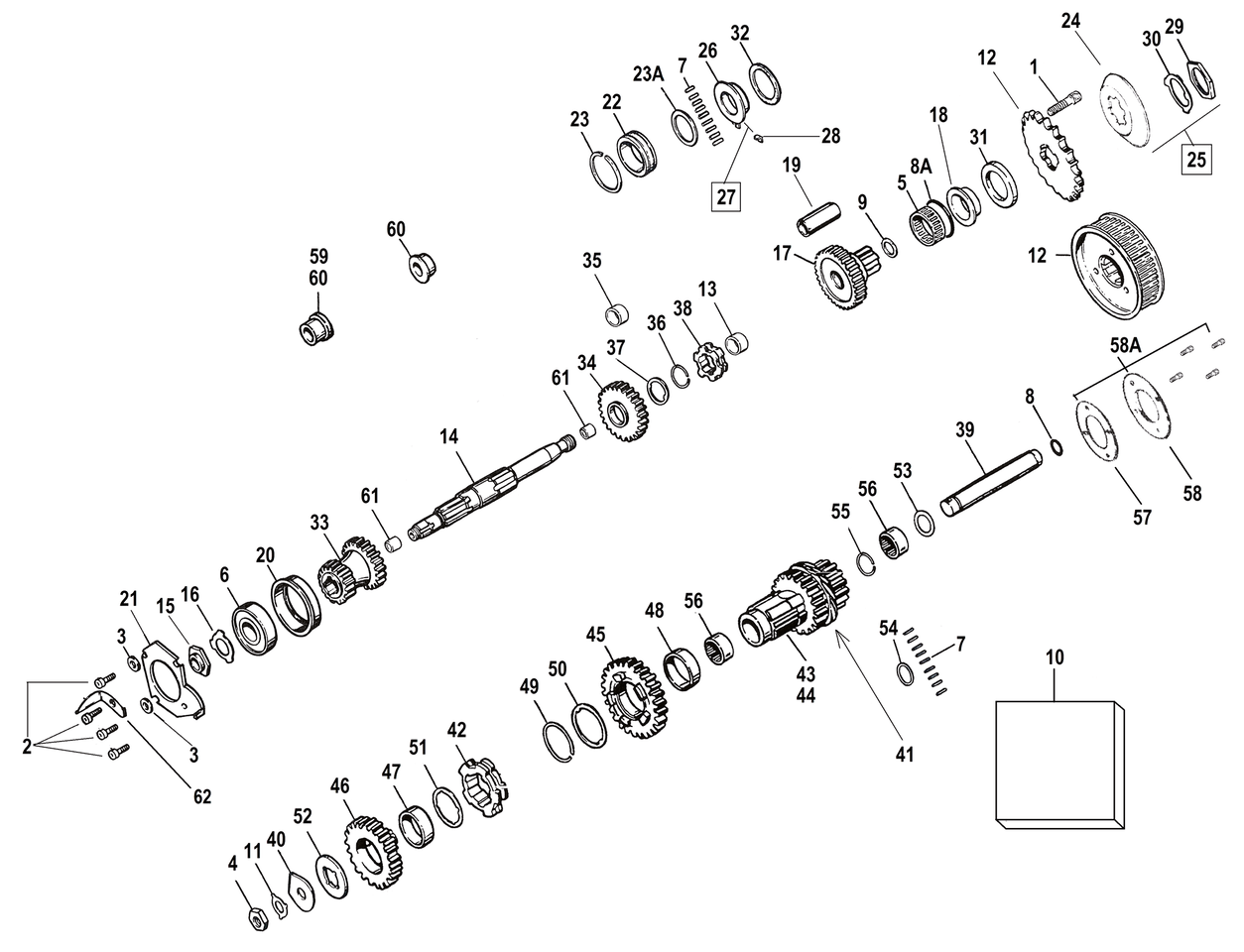 Jims Transmission Gears & Shafts for 4-SPEED Big Twin