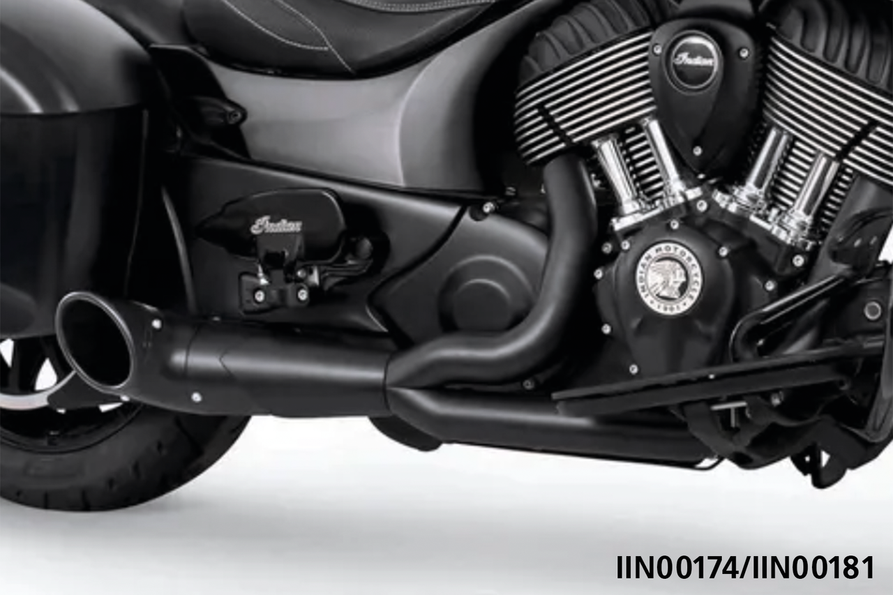 Freedom Performance Exhaust Shorty Turn Out Slash Cut 2-INTO-1 for Indian Powerplus & Thunderstroke