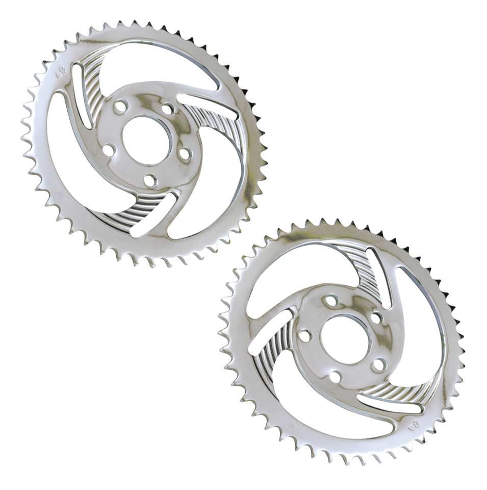 Zodiac "swirled" Rear Sprockets with Chrome Finish – Final Drive