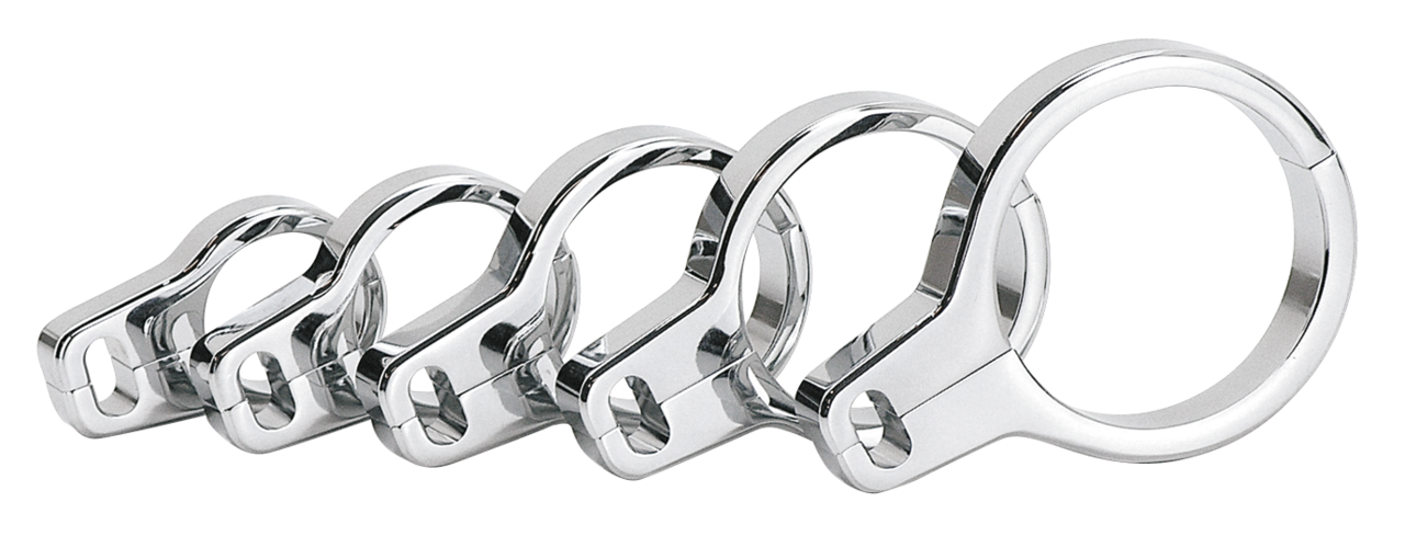 Zodiac Chrome Plated Billet Aluminum Dual Cable Clamps – Control Cables & Hydraulic Lines